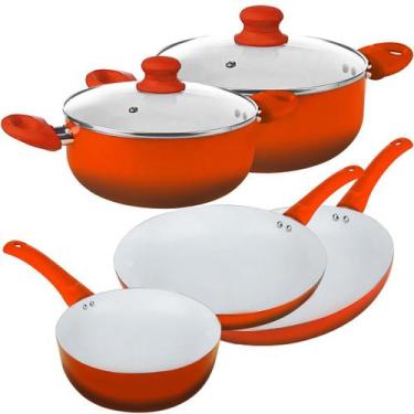 Imagem de Jogo De Panelas Em Cerâmica 05 Peças Tampa Com Saída Vapor - Cabral Im