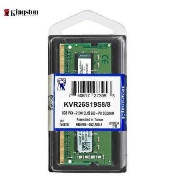 Imagem de Memória RAM para Notebook DDR4 8GB 2666MHz Kingston KVR26S19S8 8