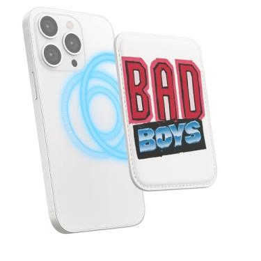 Imagem de Suporte magnético para iPhone, carteira fina de couro PU, capa para cartão, capa traseira para cartão, acessório de telefone fofo