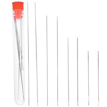 Imagem de Pissente 8Pcs Agulhas Grandes para Miçangas Agulhas Dobráveis para Sementes 4 Tamanhos Agulhas de Aço para Miçangas para Fabricação de Joias Costura Bordado Com Vários Tamanhos