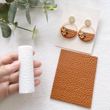 Imagem de Rolo de textura de argila de polímero, rolo de argila de polímero para fazer brincos, funciona com cortadores