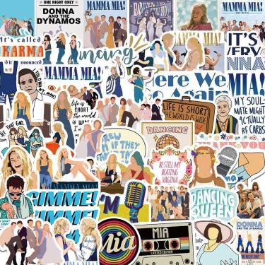 Imagem de Adesivos Mammas Mia! Anime de vinil impermeável s 50 unidades/lote