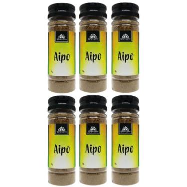 Imagem de Kit 6 Aipo Pó Tempero Seco Natural Kampo de Ervas Frasco 70g
