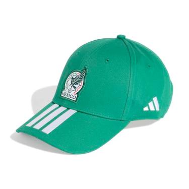 Imagem de adidas Boné de beisebol unissex adulto México México com 3 listras, verde ousado/branco, tamanho único