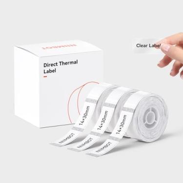 Imagem de NIIMBOT Fita de etiquetagem para etiquetadora D11/D110/D101, 14 x 30 mm, 3 rolos para substituição de fita de etiquetagem de escritório em casa, transparente