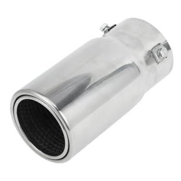 Imagem de INFINAUTO Ponta de escape traseira 3,8 cm - 7,9 cm entrada 8,9 cm saída 17,5 cm comprimento tubo de escape para Toyota Land Cruiser 150 Prado 10-18 aço inoxidável prateado parafuso em tom prateado