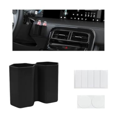 Imagem de MUQIDA Suporte de batom para carro, protetor labial vertical forte para veículos com tubo duplo, organizador de batom interno automotivo para economia de espaço para mulheres e homens, acessórios de