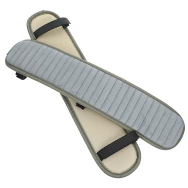 Imagem de Uonlytech Almofadas de apoio de braço de pelúcia para cadeiras de escritório, ajuste universal, alças de almofada de cotovelo, capas de braço confortáveis para assentos de computador