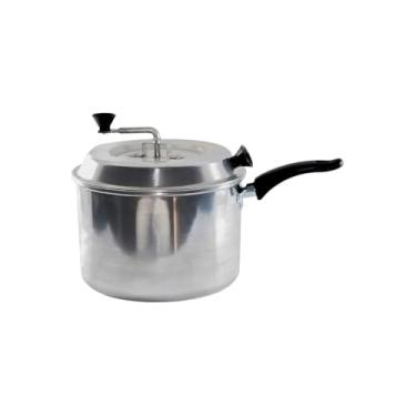 Imagem de Alegrete Pipoqueira Polida Vitória, Alumínio, 3,5L, 22cm Diâmetro, com Manopla Giratória, Cabo Anatômico, Furos para Vapor