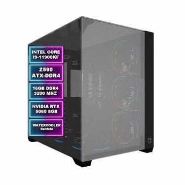 Imagem de PC GAMER CUBO INTEL CORE I9 11900KF, 16GB RAM, NVME 512GB, RTX 4060 8GB, WATERCOOLER 240MM