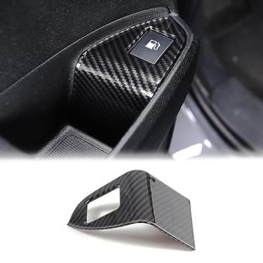 Imagem de HIRUFAIT Moldura de botão de interruptor de tampa de tanque de combustível para Honda Pilot 2016-2022/Ridgeline 2017-2023/Passport 2019-2023, acessórios de acabamento de tampa de botão abridor de