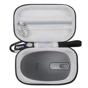 Imagem de Capa rígida de mouse para Logitech M196/ M317/ M325 para mouse sem fio silencioso e silencioso da TECKNET, estojo de armazenamento rígido universal (preto)