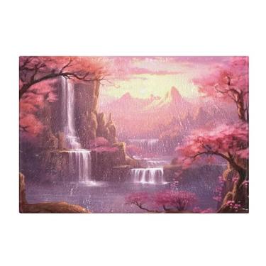 Imagem de Burbuja Tapete de banho em cascata, tapete de banheiro absorvente extra macio com suporte antiderrapante para banheiro, banheira, chuveiro, 41 x 61 cm