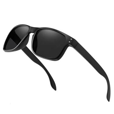 Imagem de Óculos de Sol Square Masculino Lente Polarizada, Proteção UV e Estilo Moderno (Preto)