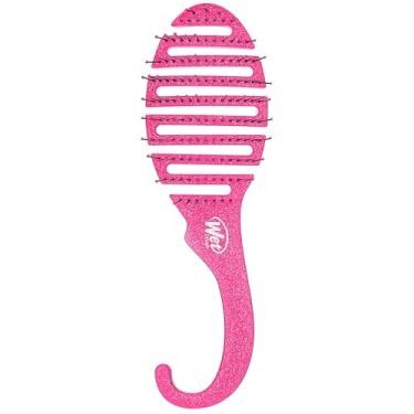 Imagem de Wet Brush Escova de cabelo desembaraçante de chuveiro – Glitter rosa – Cerdas IntelliFlex exclusivas ultramacias – Minimiza a dor e protege contra pontas duplas e quebras – Para mulheres, homens, cabelos molhados e secos