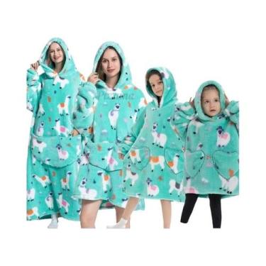 Imagem de Moletom Oversize De Inverno Em Sherpa Plush Polar Fleece Para Família 