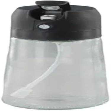 Imagem de Recipiente de vidro para azeite e vinagre, borrifador de cozinha, preto, refinado.