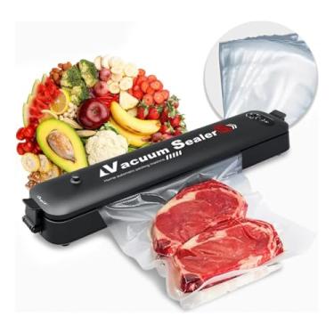 Imagem de Seladora a Vácuo Doméstica Bivolt 110W Hermética - Máquina Conservação Alimentos Cozinha