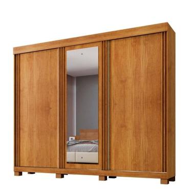 Imagem de Guarda-Roupa Siena com 3 Portas de Correr  Cinamomo - Benetil Móveis