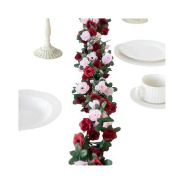 Imagem de Flores De Rosa Artificial De 250CM Para Casamento, Jardim, Arco, Natal