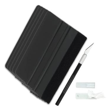 Imagem de Nextpal Kit de ferramentas de envoltório de vinil com 5 peças, com rodo de feltro e cortador de entalhe, para filme matiz de janela, papel de parede, instalação de decalque gráfico para detalhadores