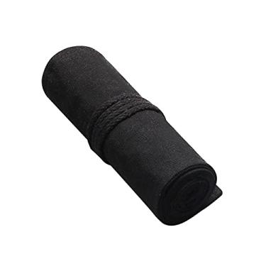 Imagem de Suporte para Pincéis de Pintura Rolo Lona Bolsa Armazenamento Lápis e Canetas 108 Compartimentos Artista Escolar Estudan