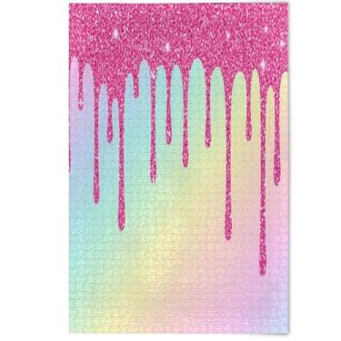 Imagem de Quebra-cabeça de desenho animado arco-íris gotejamento para adultos 1000 peças, presentes tecnológicos para amantes, paisagem, cena, quebra-cabeças, arte, pintura de jogos de família, 1000 peças, 75 x