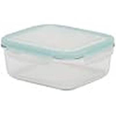 Imagem de Pote de Vidro Hermético 370ml com Tampa Plástica, 4 Travas, Vedação com Silicone, Uso em Micro-ondas e Freezer