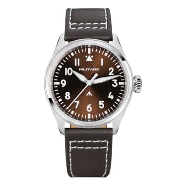 Imagem de TACTICAL FROG MILITADO ML21 Relógio de campo inspirado na aviação de 37 mm, movimento de quartzo VH31 Sweep/515, cristal de safira, BGW9 Lume, relógio casual masculino à prova d'água 100 m, Marrom