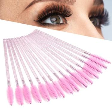 Imagem de 100 pincéis de rímel para cílios, varinhas de rímel descartáveis, carretéis de cílios, pincéis de cosméticos de maquiagem para cílios e sobrancelhas