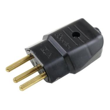 Imagem de Plug Macho 10A 2P+T Preto 1043 - Perlex