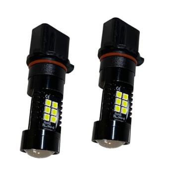 Imagem de znakeauto 2 lâmpadas de substituição Super Bright Xenon White P13W de alta potência 15-SMD para Chevy Camaro 2010-2013, etc