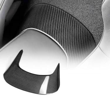 Imagem de FINMOKAL Capa de acabamento do painel do apoio de braço traseiro do console central de fibra de carbono real compatível com Chevrolet Corvette C7 2014-2019 (preto)