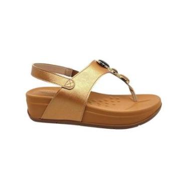 Imagem de Sandália Feminina Casual Anabela Média Calce Fácil Com Pedraria Modare 7207102-Feminino