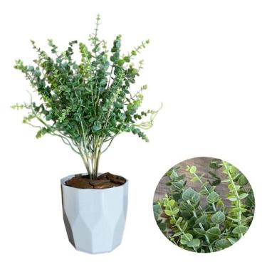 Imagem de Planta Artificial Eucalipto Com Vaso Diamante Completo - PlantaImport,