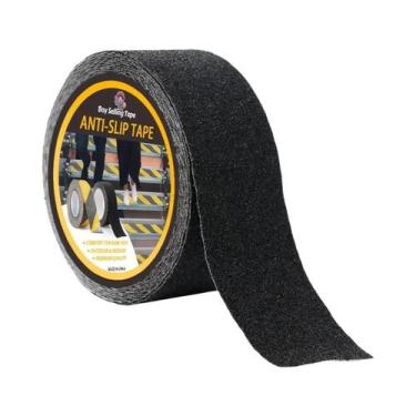 Imagem de Fita De Segurança Antiderrapante Amarela E Preta Para Escadas E Degrau
