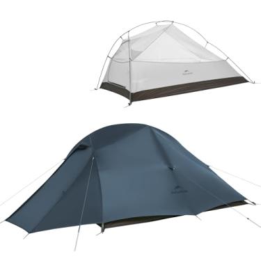 Imagem de Naturehike Cloud-Up Tenda de acampamento para 3 pessoas leve para mochila com pegada - 3 estações barracas de acampamento à prova d'água ultraleves para família, ao ar livre, caminhadas