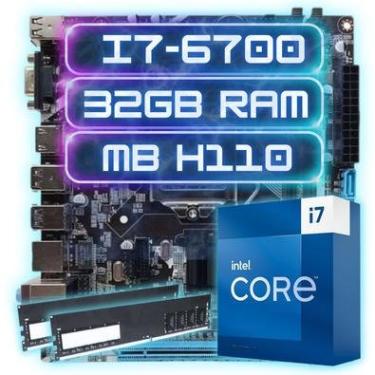 Imagem de Kit Upgrade Intel I7-6700 + Ddr4 32gb  + Placa Mãe H110