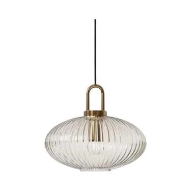 Imagem de Luminária Pendente De Vidro Transparente Moderna Para Sala De Estar, Q