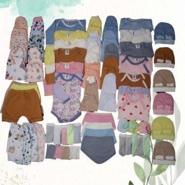 Imagem de Kit C/24 Peças Body+mijão Roupa Bebê Maternidade - Tanran Baby, G, Ros