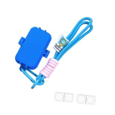 Imagem de oshhni Caixa para giz de bilhar, porta-giz para taco de sinuca, acessório profissional multifuncional para jogos de bilhar e sinuca ao ar livre, Azul