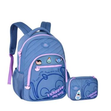 Imagem de Kit Mochila Costas Stitch Tsum Tsum Juvenil Original 2026