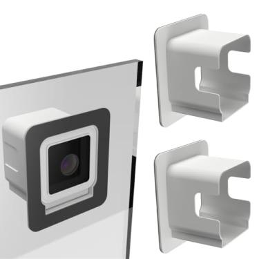 Imagem de Suporte de janela para Wyze Cam v4/v3/og, antirreflexo, material plástico durável fácil instalação interna para monitoramento de vidro interno/externo para suporte de janela de câmera Wyze (1)