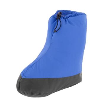 Imagem de Lljsszr Botas de Penas de Pato, Meias, Pantufas, para Uso Interno E Externo, Ideais para Barracas, Botas Macias E Quentes para Homens E Mulheres, com Bolsa Pa, Azul, XL