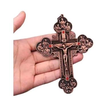 Imagem de Crucifixo religioso cristão jóias cruz pingente são bento cruz padrão 