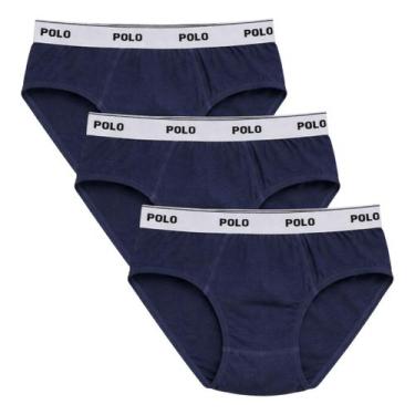 Imagem de Kit 3 Cuecas Slip Polo Star Cotton 100 Algodão Penteado Masculina Adul