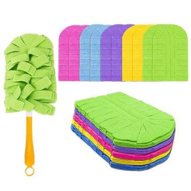 Imagem de Recargas de espanador eletrostático de 360°, refis de espanadores laváveis e resistentes 360 para cabo de espanador e alça superextensor para poeira de móveis, persianas, ventiladores de teto, paredes