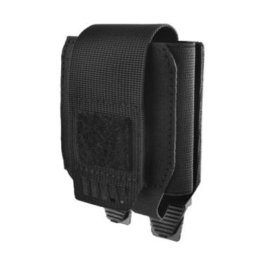 Imagem de TRIWONDER Coldre de algema para corrente, dobradiça, algemas rígidas dobráveis, compatível com colete tático Molle (02 preto)