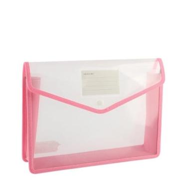 Imagem de Organizador de arquivos A4 Bolsa de arquivo portátil pasta, pasta organizadora de arquivos, bolsa de armazenamento de documentos, grande organizadores de escritório, material de escritório (rosa)