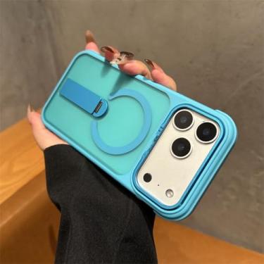 Imagem de Capa traseira translúcida fosca Air para iPhone 16, 15, 14, 13, 12, 11 Pro Max Plus (para iPhone 15 Pro Max/Azul Lago)